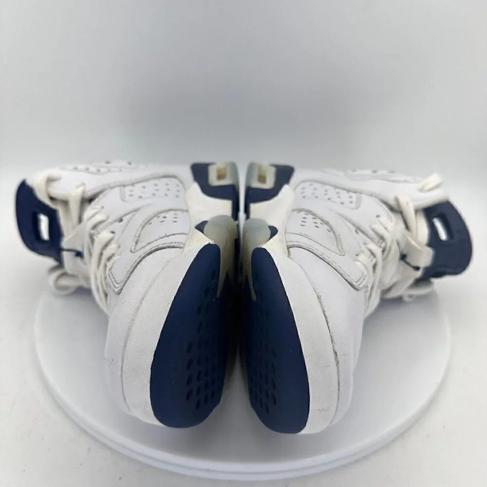 Nike Air Jordan 6 Retro Midnight Navy White Youth Shoes 384665-141 Size 7Y
